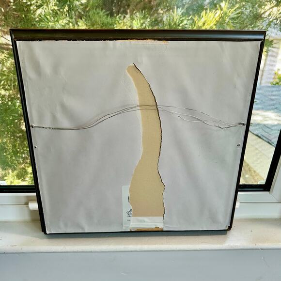 Vintage Navajo Framed Sand Art Painting of Beautiful Pottery - Picture 10 of 16